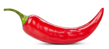 chili pepper isolated on whiteの写真素材