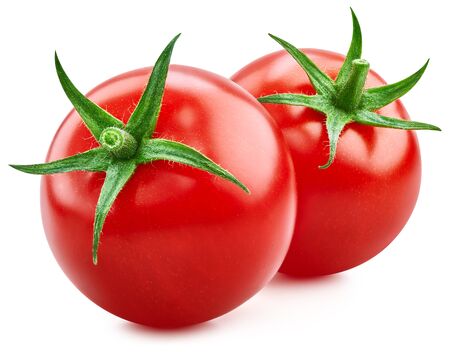 Tomato isolated on whiteの写真素材