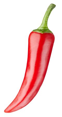 chili pepper isolated on whiteの写真素材