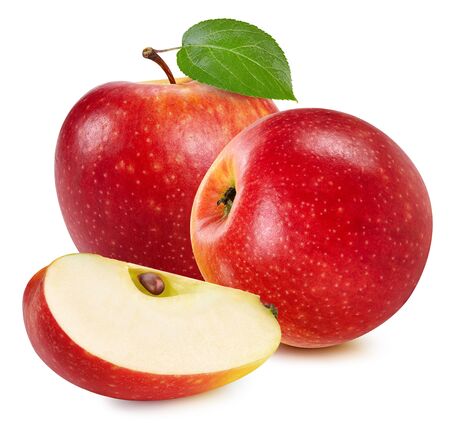 Apples isolated on whiteの写真素材