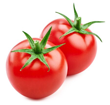 Tomato isolated on white backgroundの写真素材