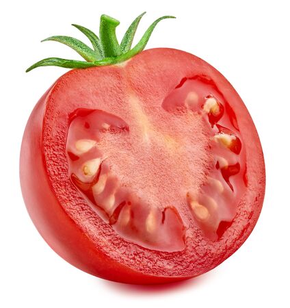 Tomato isolated on white backgroundの写真素材