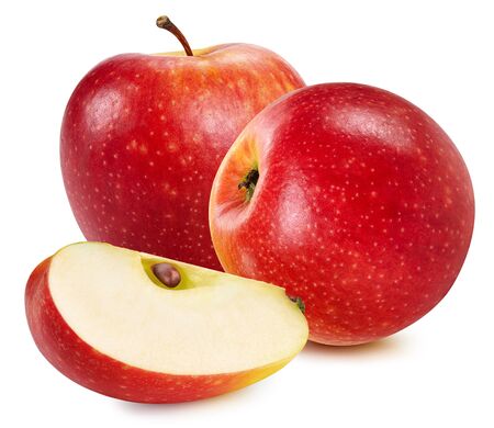 Apples isolated on whiteの写真素材