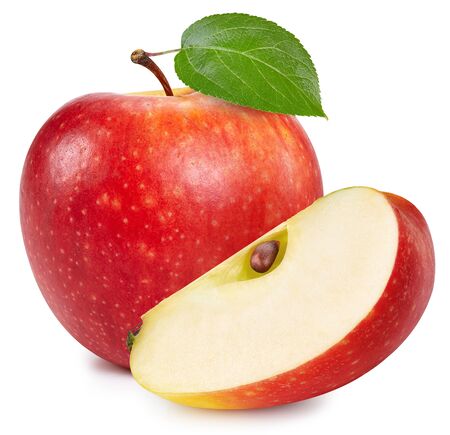 Apples isolated on whiteの写真素材