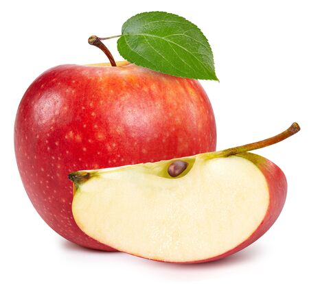 Apples isolated on whiteの写真素材