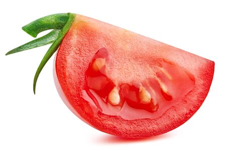 Tomato isolated on white backgroundの写真素材