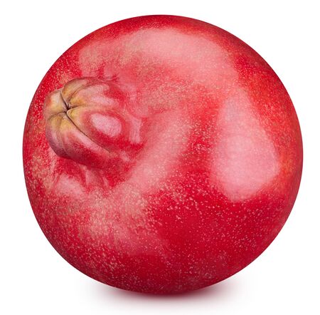 Pomegranate fruit isolated on whiteの写真素材