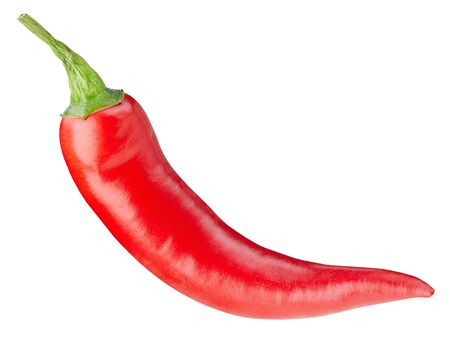 chili pepper isolated on whiteの写真素材