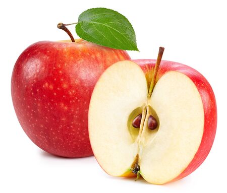 Apples isolated on whiteの写真素材