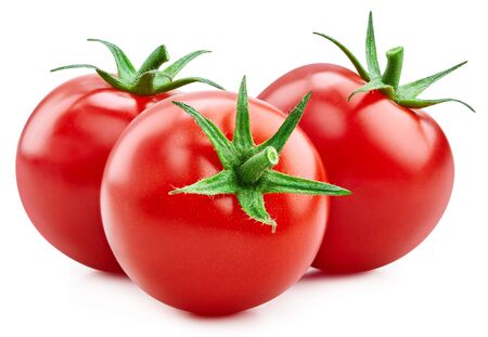 Tomato isolated on white backgroundの写真素材
