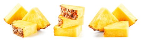 Pineapple isolated on whiteの写真素材