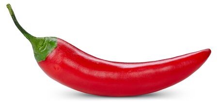 chili pepper isolated on whiteの写真素材