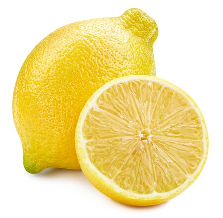 Lemon fruit Isolated on white backgroundの写真素材