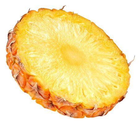 Pineapple isolated on white Clipping Pathの写真素材