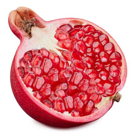 Pomegranate fruit  isolated on whiteの写真素材