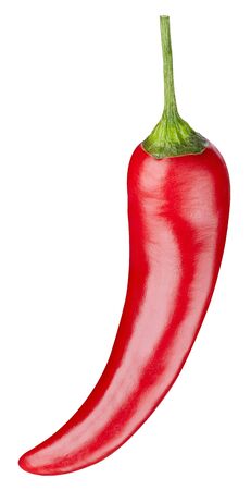 chili pepper isolated on whiteの写真素材