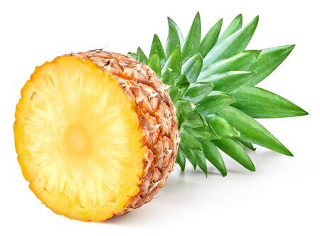 Pineapple isolated on whiteの写真素材