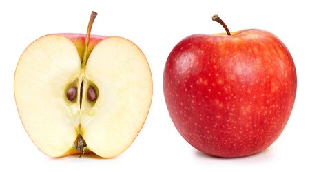 Apples isolated on whiteの写真素材