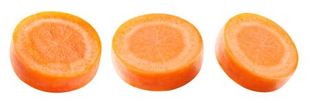 Carrot isolated on white background. Carrot collection clipping pathの写真素材