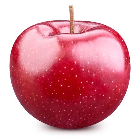 Red apples isolated on white background. Ripe fresh apples Clipping Pathの写真素材