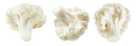 Cauliflower isolated on white background. Cauliflower collectionの写真素材