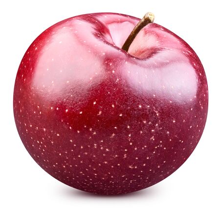 Red apples isolated on white background. Ripe fresh apples Clipping Pathの写真素材