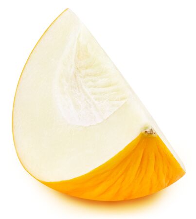 Honeydew melon isolated on white background. Melon Clipping Pathの写真素材