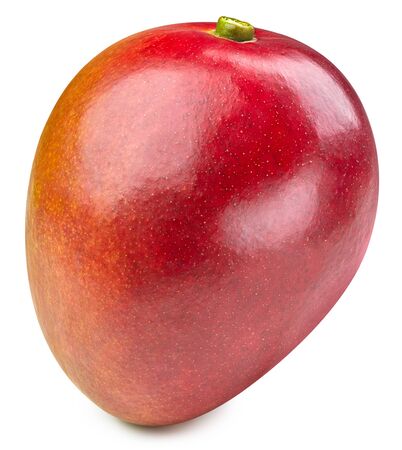 Mango isolated on white background. Ripe mango Clipping Pathの写真素材