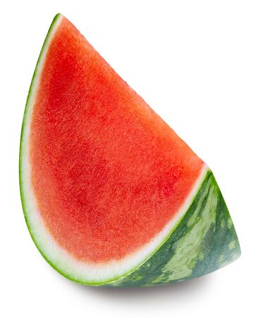 Watermelon berry isolated on white background. One watermelon with clipping pathの写真素材