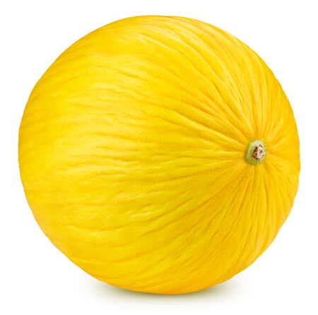 Honeydew melon isolated on white background. Melon Clipping Pathの写真素材