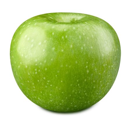 Green apples isolated on white background.の写真素材