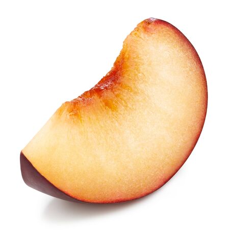 Plum isolated on white background.の写真素材
