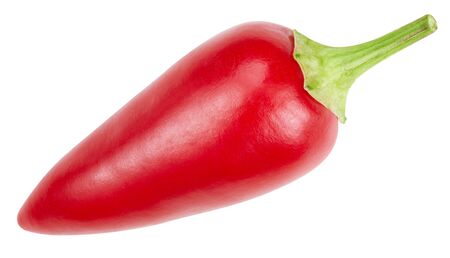 Red chili pepper isolated on whiteの写真素材