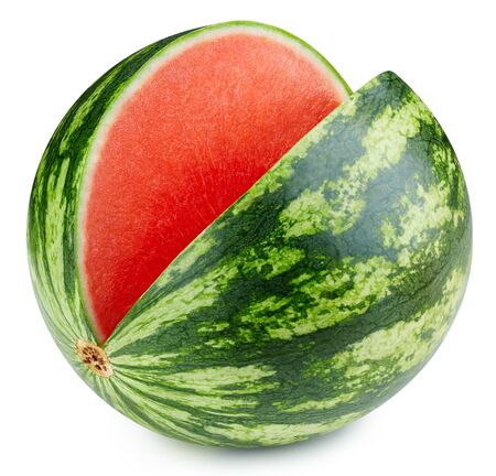 Watermelon berry isolated on white background.の写真素材