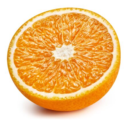 Orange half isolated on white background.の写真素材