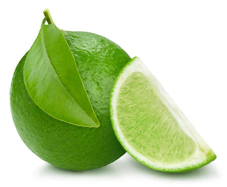 Lime isolated. Lime on white.