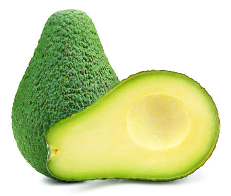 Avocado isolated. Avocado on white. Full depth of field.