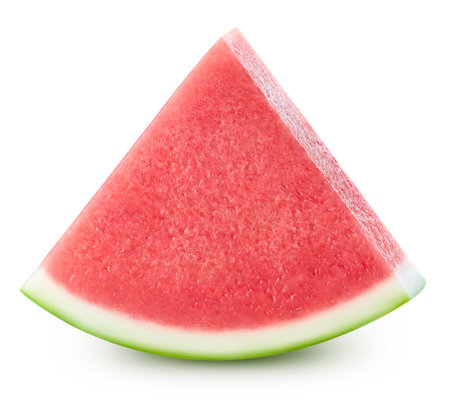 Watermelon slice isolated on white background.の写真素材