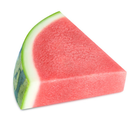Watermelon slice isolated on white background.の写真素材
