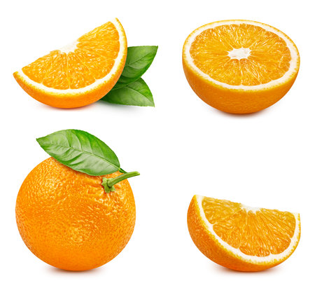 Orange isolated on white backgroundの写真素材