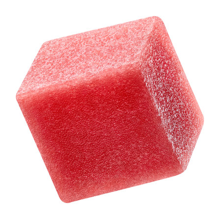 Watermelon cube isolated on white background.の写真素材