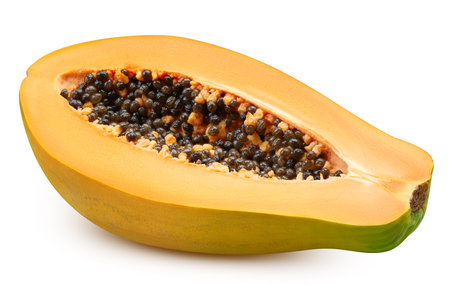 Papaya isolated on white background.の写真素材