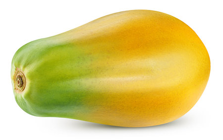 Organic Papaya isolated on white background.の写真素材