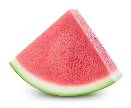 Watermelon slice isolated on white background.の写真素材