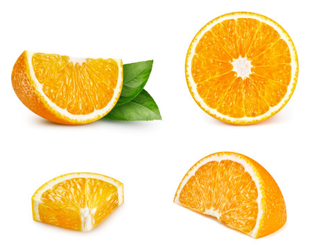 Fresh orange isolated on white background.の写真素材
