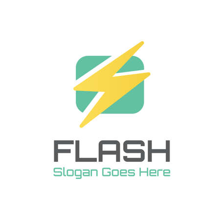 Flash Light Minimalist Logo Iconのイラスト素材