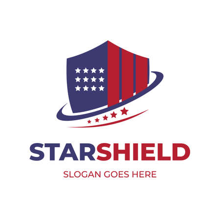 American Shield Emblem Logoのイラスト素材