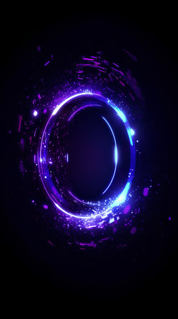 Abstract background. luminous swirling. Elegant glowing circle. Sparking particle. Space tunnel. Glossy jellyfish. Colorful ellipse. Glint sphereの素材