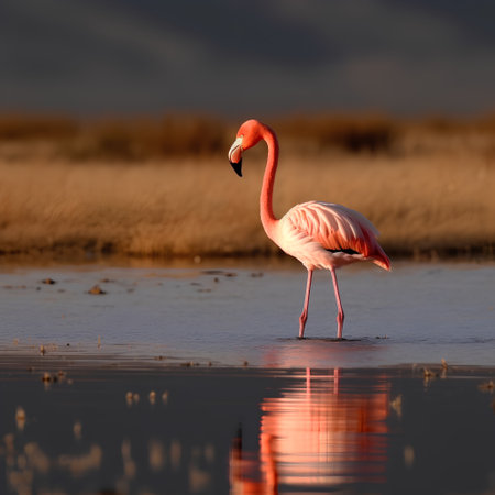 Greater flamingo (Phoenicopterus ruber)の素材