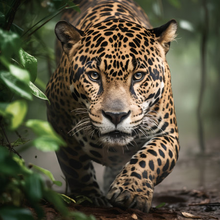 Portrait of jaguar (Panthera onca)の素材